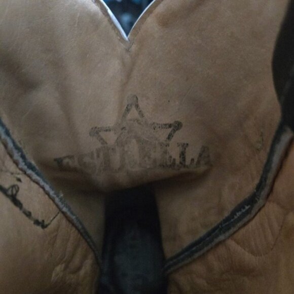 Estrella Made In Mexico Leather Boots Men Size 9 Square Toe Used 012026 - Picture 8 of 8